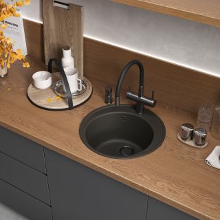 Мойка кухонная Reflexion Arena 48-BL RF0148BE черный